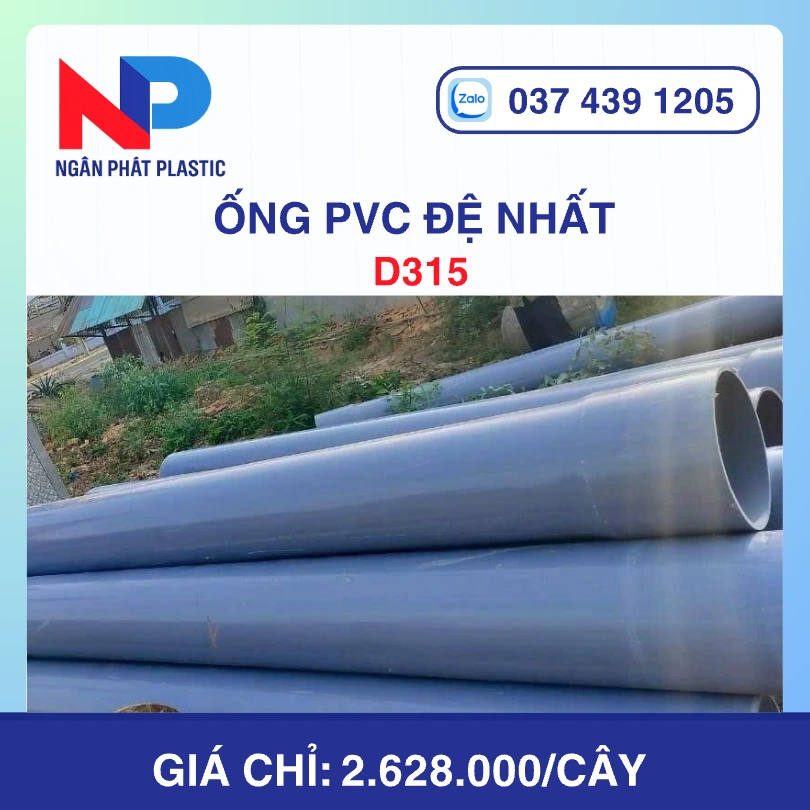 Ống Nhựa PVC D315 Đệ Nhất